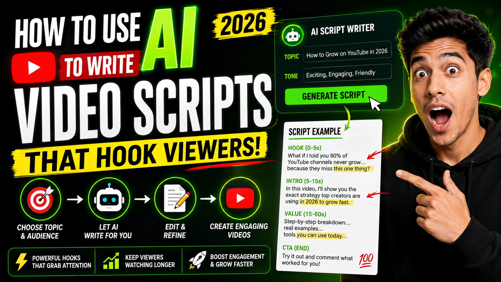 How to Use AI to Write Video Scripts That Hook Viewers (2026)